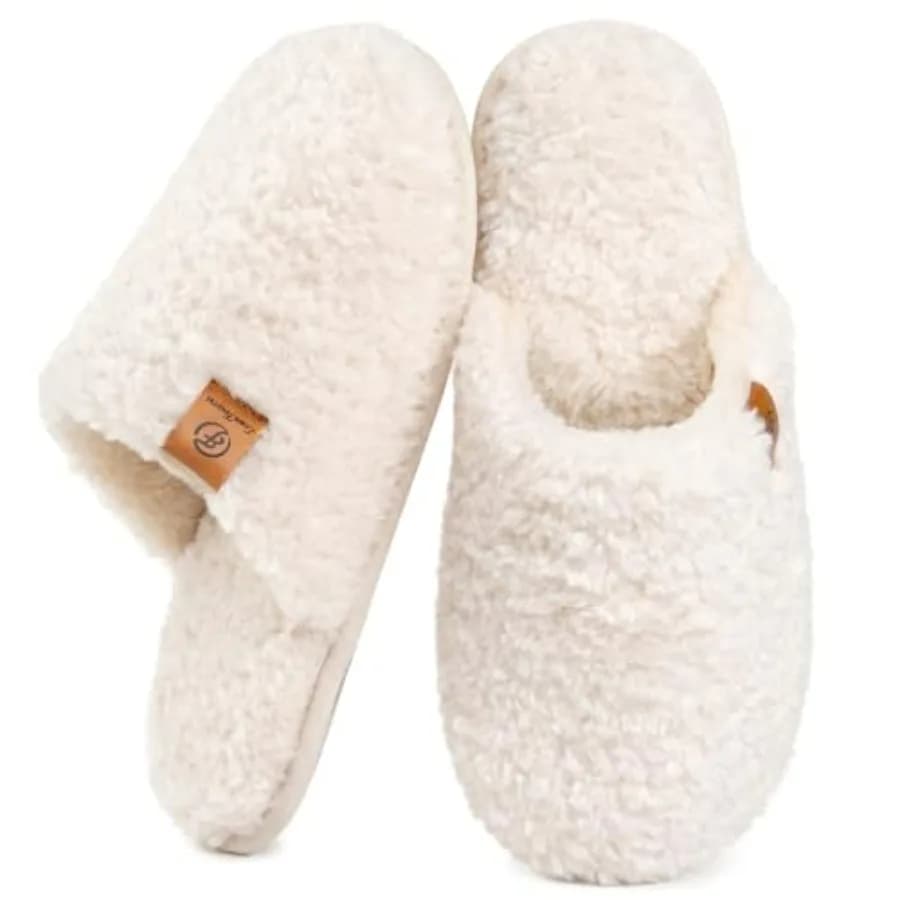 Pantofole da donna in peluche, calde, comode, morbide, leggere, con memory foam, per interni.