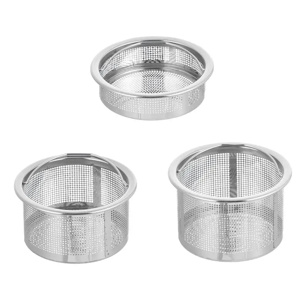 Filtro per scarico doccia e lavabo in acciaio inossidabile, cestello raccogli capelli e residui alimentari, tappo di scarico, coperchio per sifone
