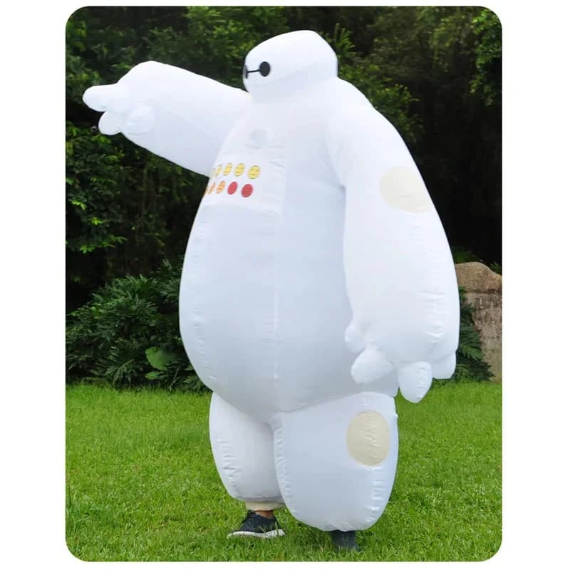 Costume gonfiabile Fat Monster Baymax Salmone bianco Simpatico cartone animato Abito per bambola Halloween Festa di Natale Puntelli cosplay Regalo divertente