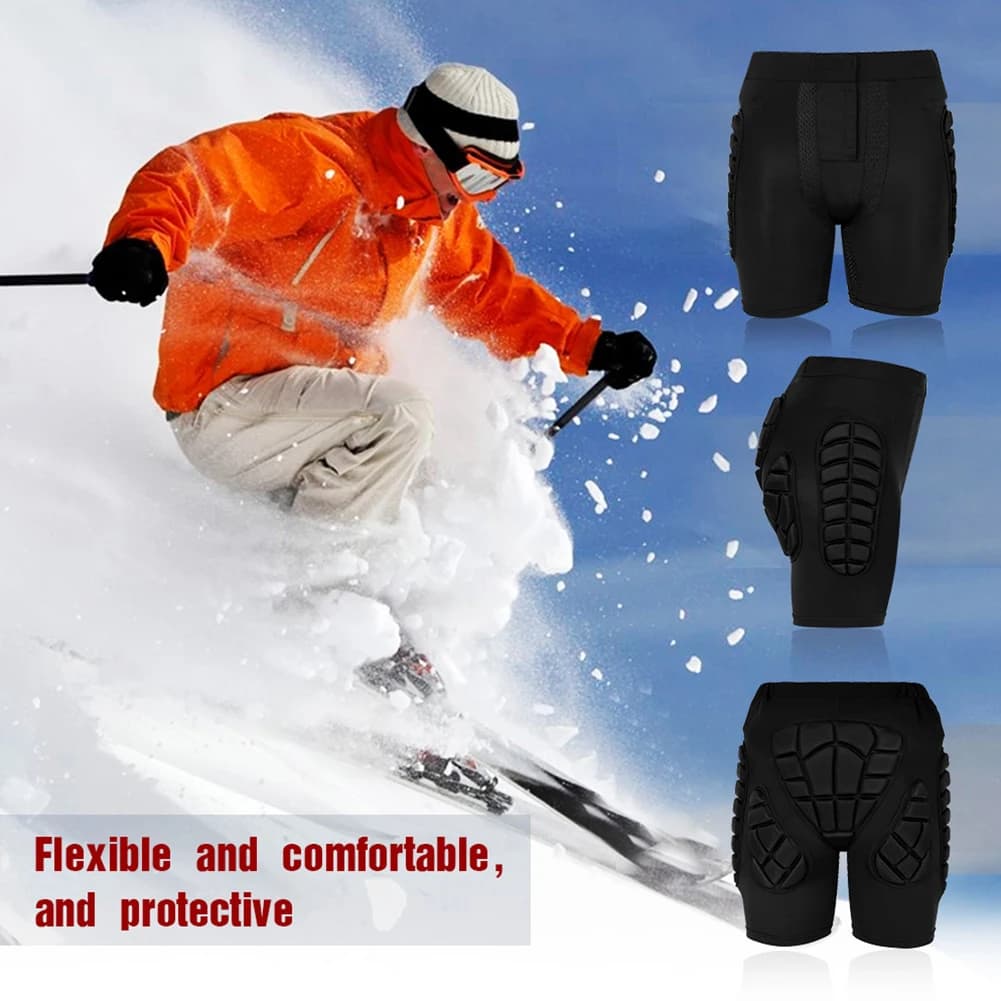 Pantaloncini Protettivi 3D Unisex per Anca, Spessore 0,6 Pollici, Traspiranti per Sci, Pattinaggio su Ghiaccio, Snowboard