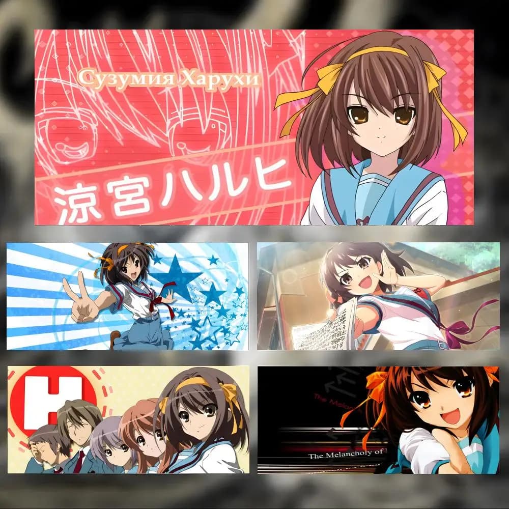 XXL Oversized Retro School Anime Desk Mat Cute Uniform Teen Girl Multi Scene Star Stripes Print Gaming Mousepad Non Slip Rubber