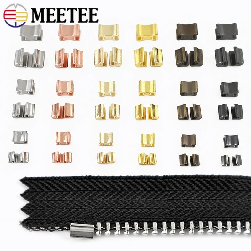 30/50 set 3 # 5 # 8 # 10 # Fermacerniera in metallo per abbigliamento, fai da te, artigianato, kit di riparazione cerniere antiscivolo, accessori per sartoria