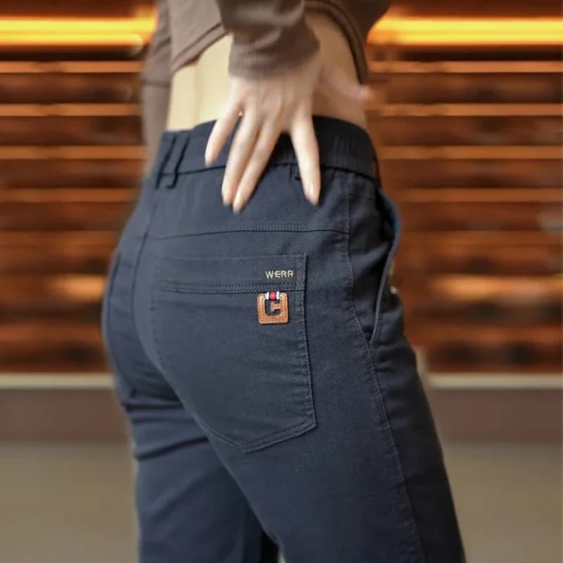 2024 pantaloni casual da uomo di moda coreana primavera nuovo design pantaloni da lavoro da lavoro sottili elastici regolari pantaloni traspiranti da uomo