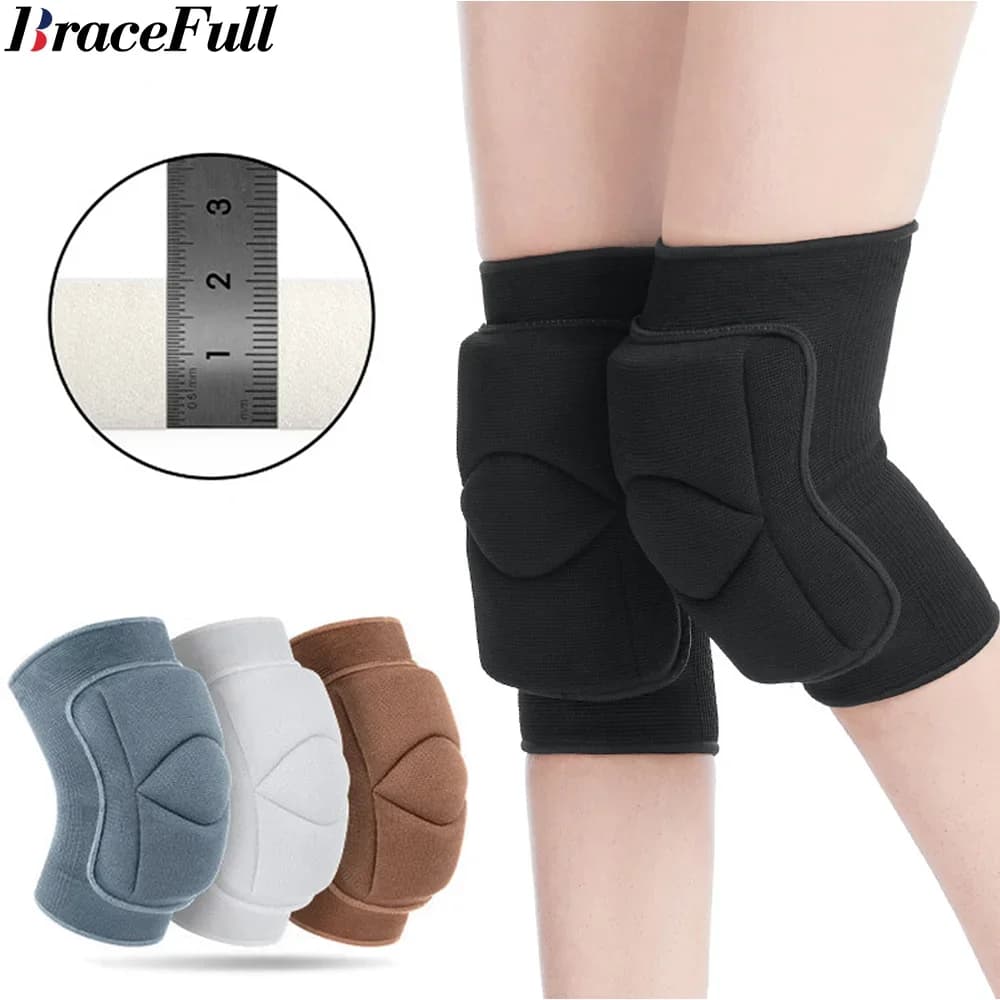 1 Paio di Ginocchiere Antiscivolo Morbide per Uomo e Donna, Supporto Compressivo per Ginocchia per Pallavolo, Basket, Corsa, Calcio, Ciclismo