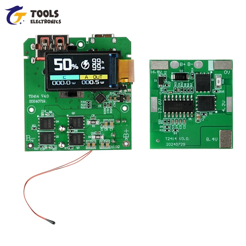 Quick Charging Module PD 100W with Color TFT Screen and Motherboard with 4S Battery Protection for Power Bank Portable Fai-da-te