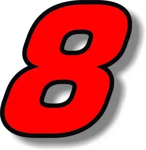 Car wall decal Popular accessories Black (red contour) Character race number Quare Racing number 1234567890 Decalcomania