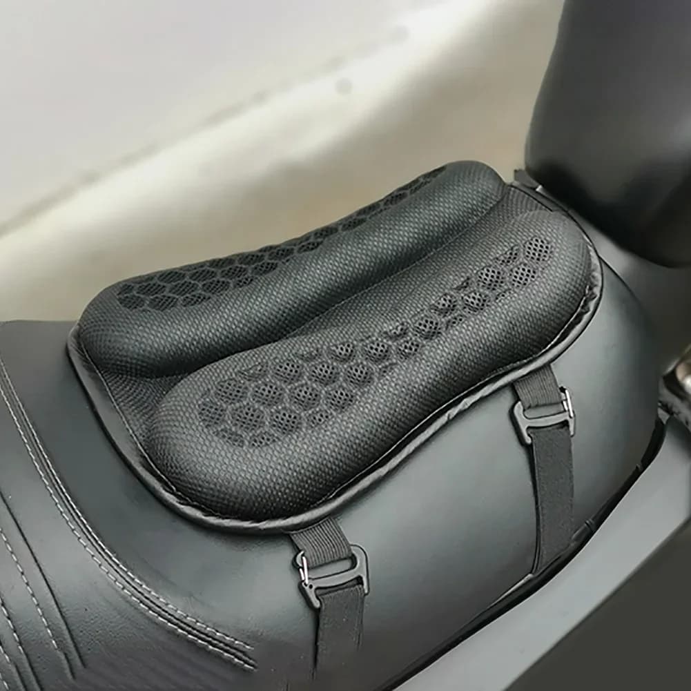 Motorcycle seat cushion, breathable cover with air padding, non-slip, soft and cushioning, motorcycle accessories