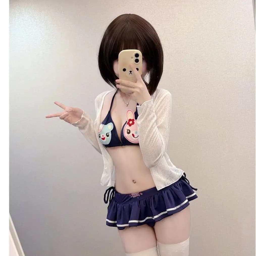 Summer New Sweet Girl Swimwear Bathing Suit Women Japanese Original Cartoon Mp Jojifuku Separate Swimsuit Sexy Bikini Sets