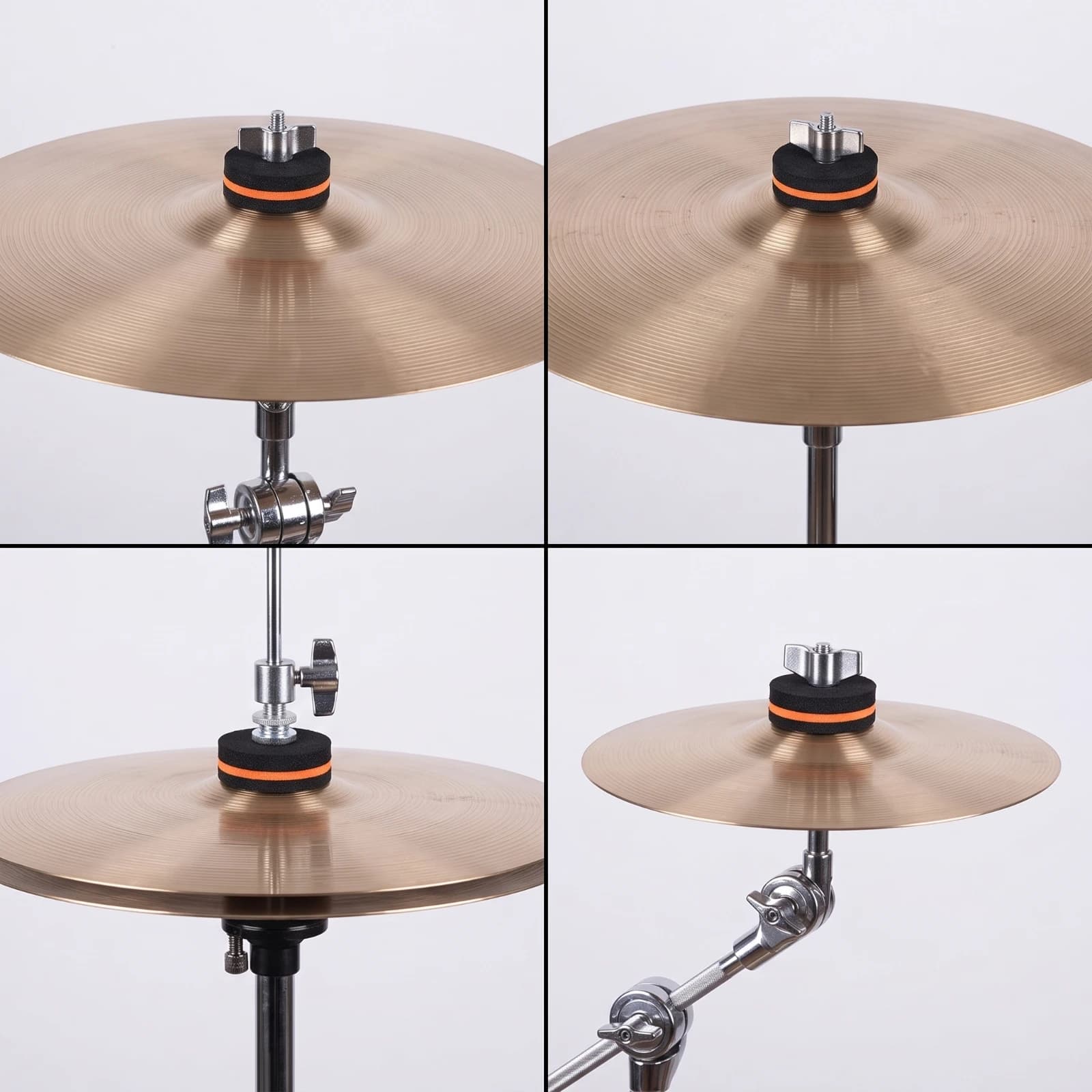 10 Pieces Drum Cymbal Felt Pad Shielding Cymbal Felt Pad Easy to Install Compatible for Drummers, Rehearsal