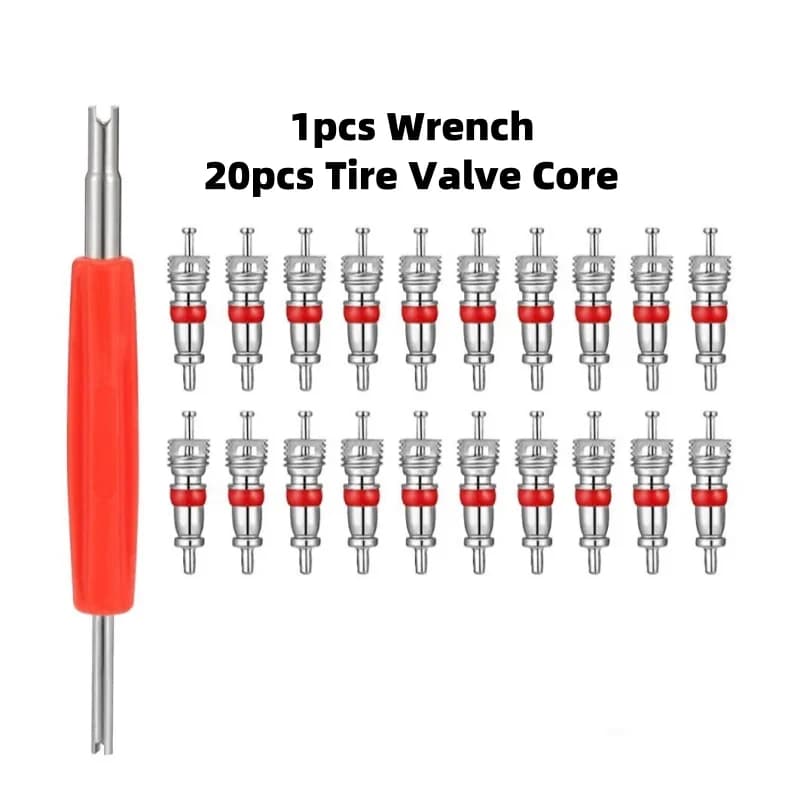 21pcs Tire Valve Core Tool Kit Remover Installer for Car/Bike/Motorcycle Wheels With Wrench