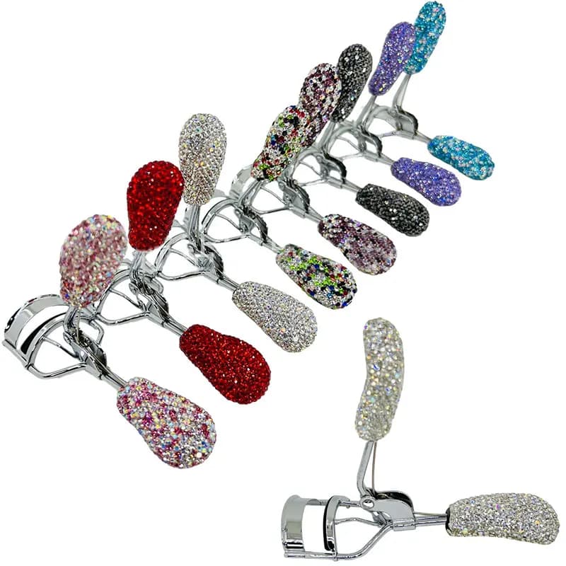 Bling Strass Ciglia Bigodino Pinzetta Protable Colorato Curling Ciglia Clip Cosmetico Bellezza Trucco Ciglia Strumento 1 pz