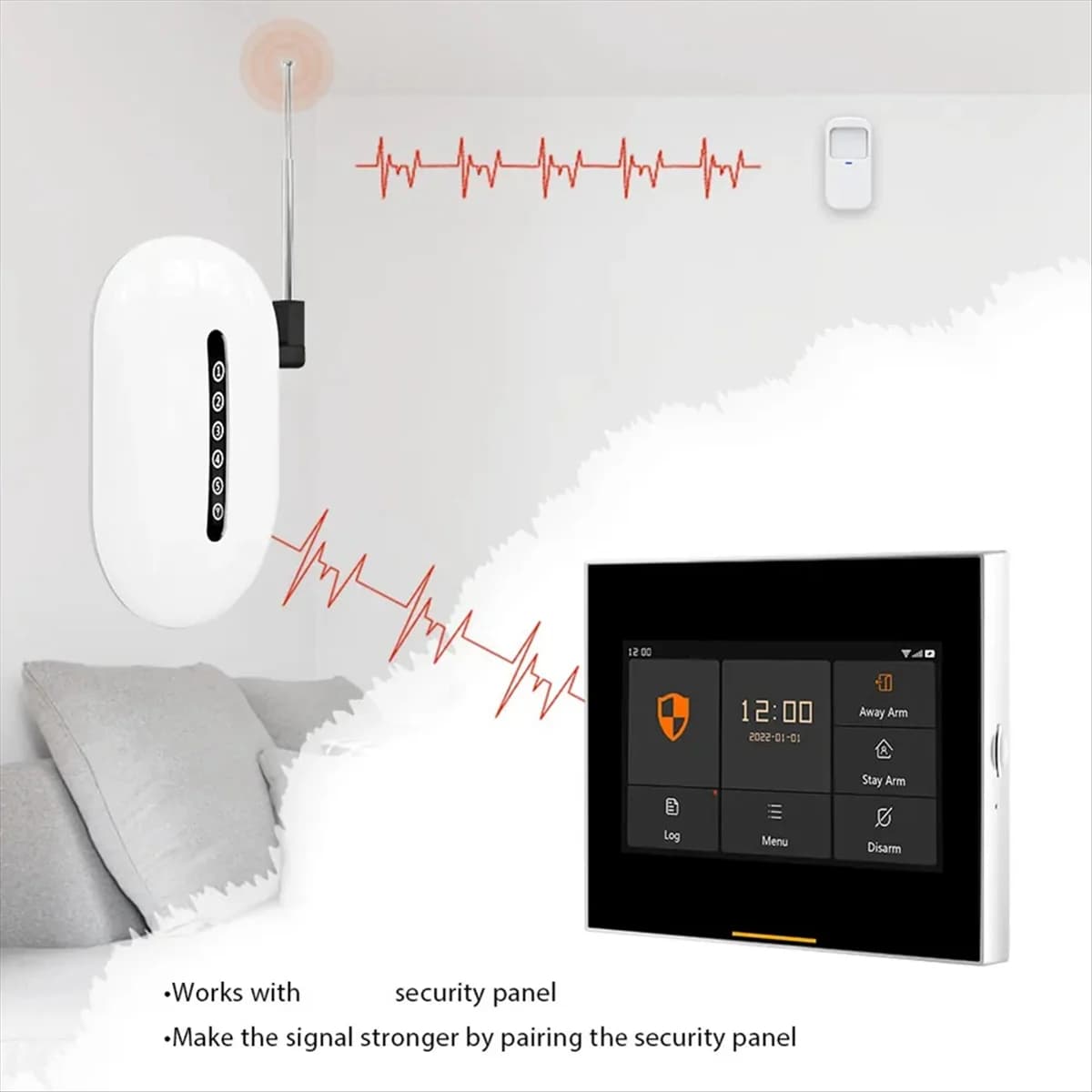A24UWiFi Ripetitore di segnale Estensore wireless 433 MHz Amplificatore a lungo raggio Senza barriere attraverso le pareti per la sicurezza dell'allarme domestico