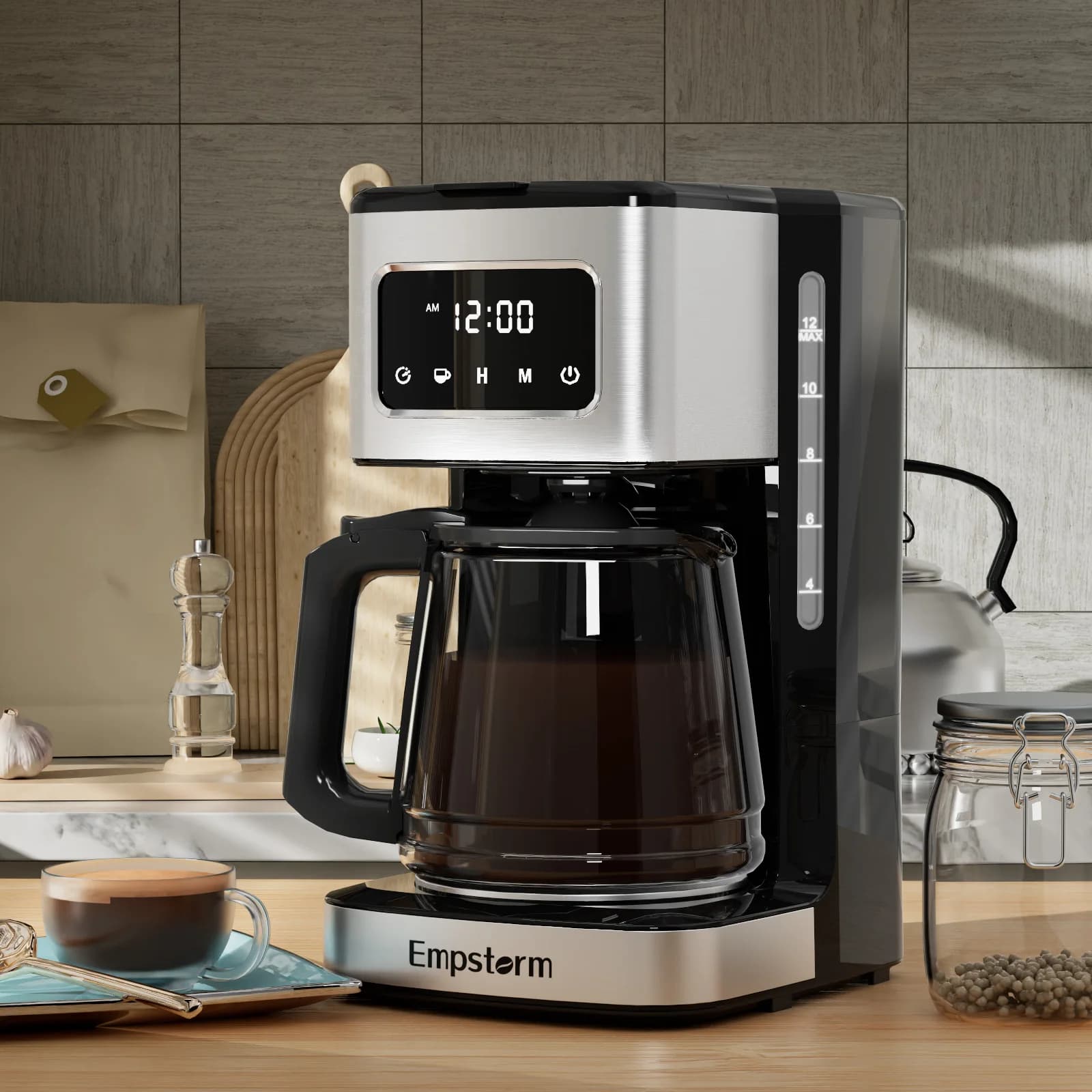 Automatic Programmable Electric Drip Coffee Maker Temperature Control 30-Second Anti-Drip Function Hotel Household Car