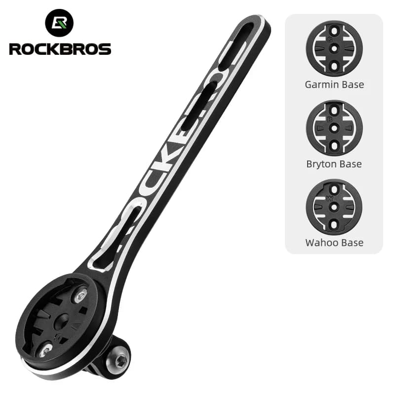 ROCKBROS Supporto per luce di estensione per manubrio bici Staffa per computer da ciclismo Supporto per tachimetro Accessori per bici da strada MTB