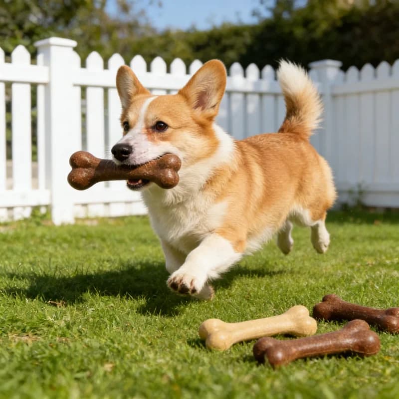 Anti-Bite Nearly Indestructible Dog Bone Chew Toys Natural Non-Toxic Durable Puppy Teething Pet Toy for Small Medium Large Dogs