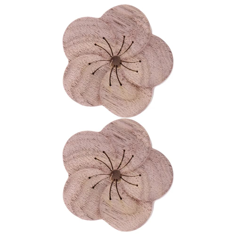 Set di 2 Diffusori di Oli Essenziali Portatili in Legno, Design a Fiore di Prugna, per Casa, Ufficio e Auto, Aromaterapia Naturale
