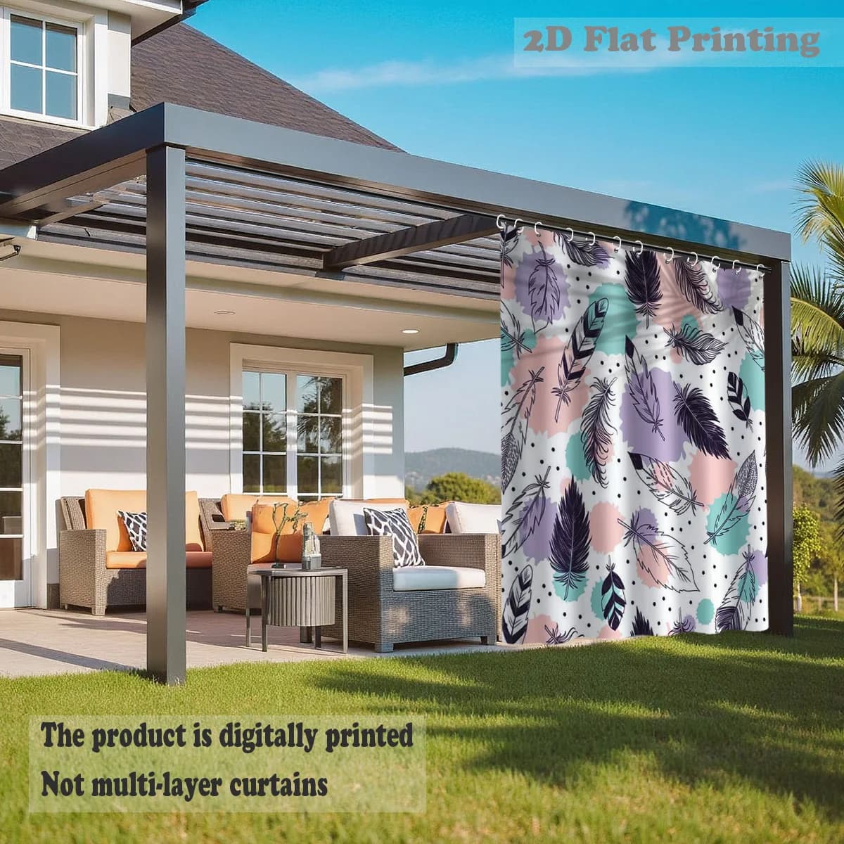 Outdoor Shower Curtain Waterproof Polyester Fabric Privacy Bath Curtain Mildew Resistant Portable Camping Shower Screen for Beac