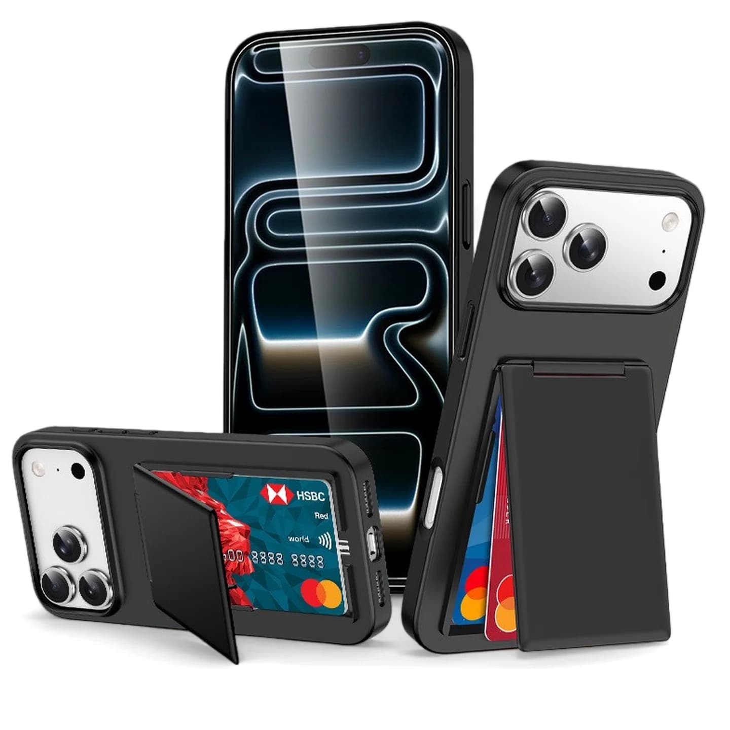 Custodia per telefono per Iphone 17 Pro Max Air 16 15 14 Plus 13 Pro Iphone16 Iphone17 Funzione portafoglio Porta slot per schede Funda