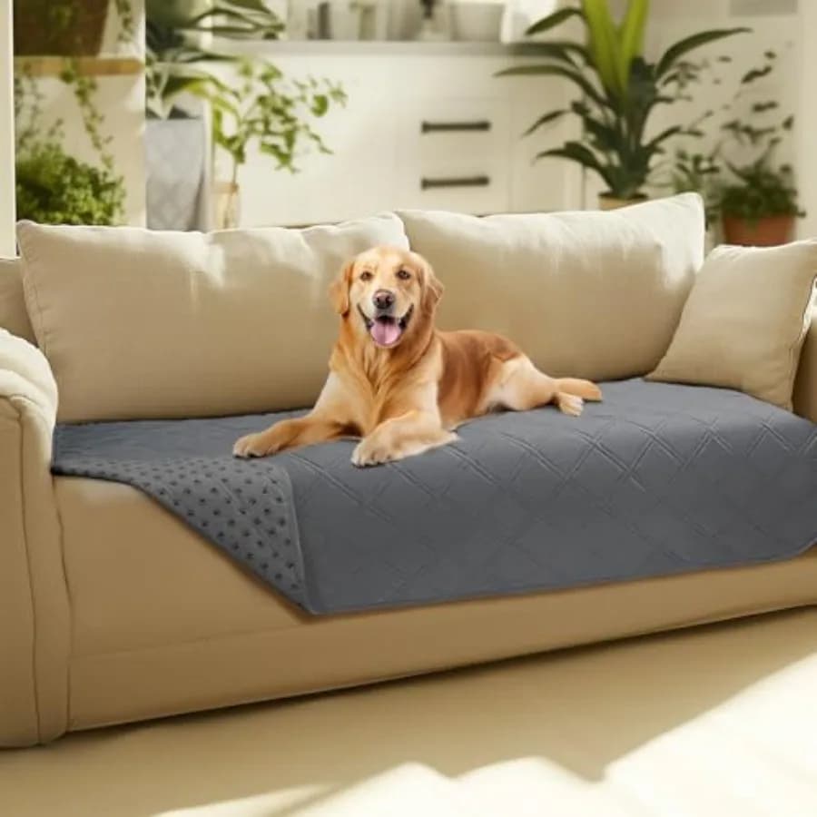 100% Waterproof Couch Cover Blanket for Dogs Anti-Slip Pet Couch Protector Sofa Mat Puppy Cat with Non-Slip Bottom,,30x70 Inch