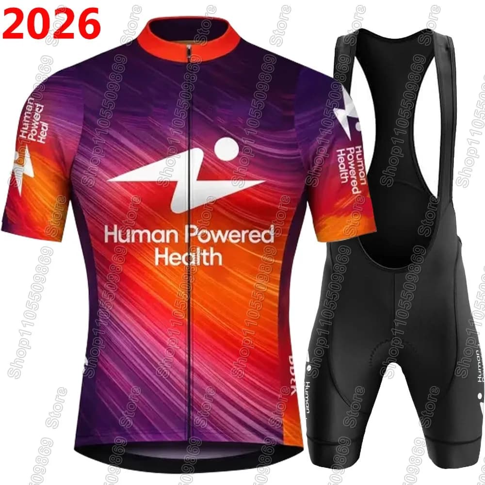 Completo da Ciclismo 2026 Human Powered per Uomo e Donna, Abbigliamento Unisex per Bici da Strada, Maglia e Pantaloncini MTB