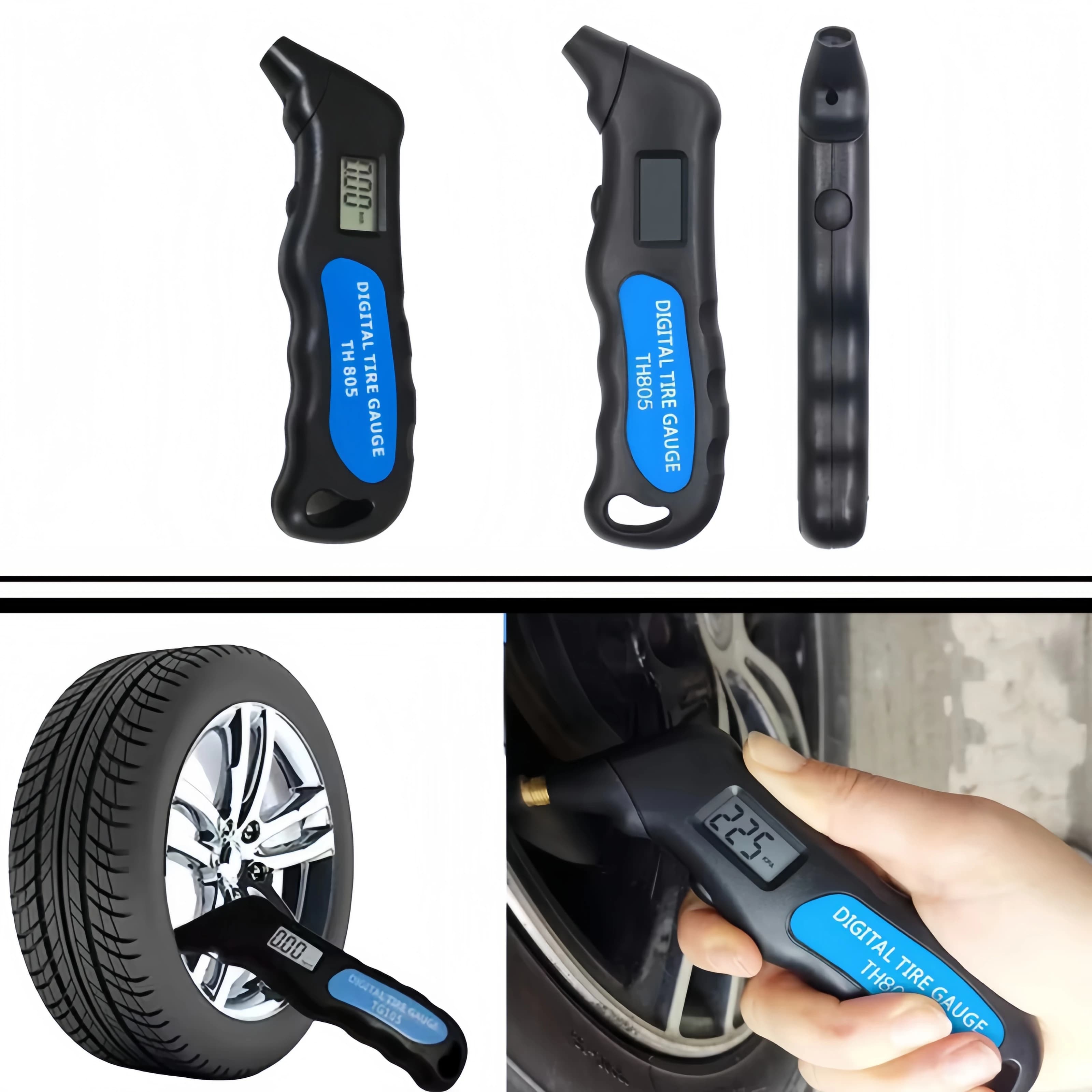 Manometro digitale per pneumatici Display LCD ad alta precisione TG105 Strumento per accessori per pompe per pneumatici per auto, camion, moto