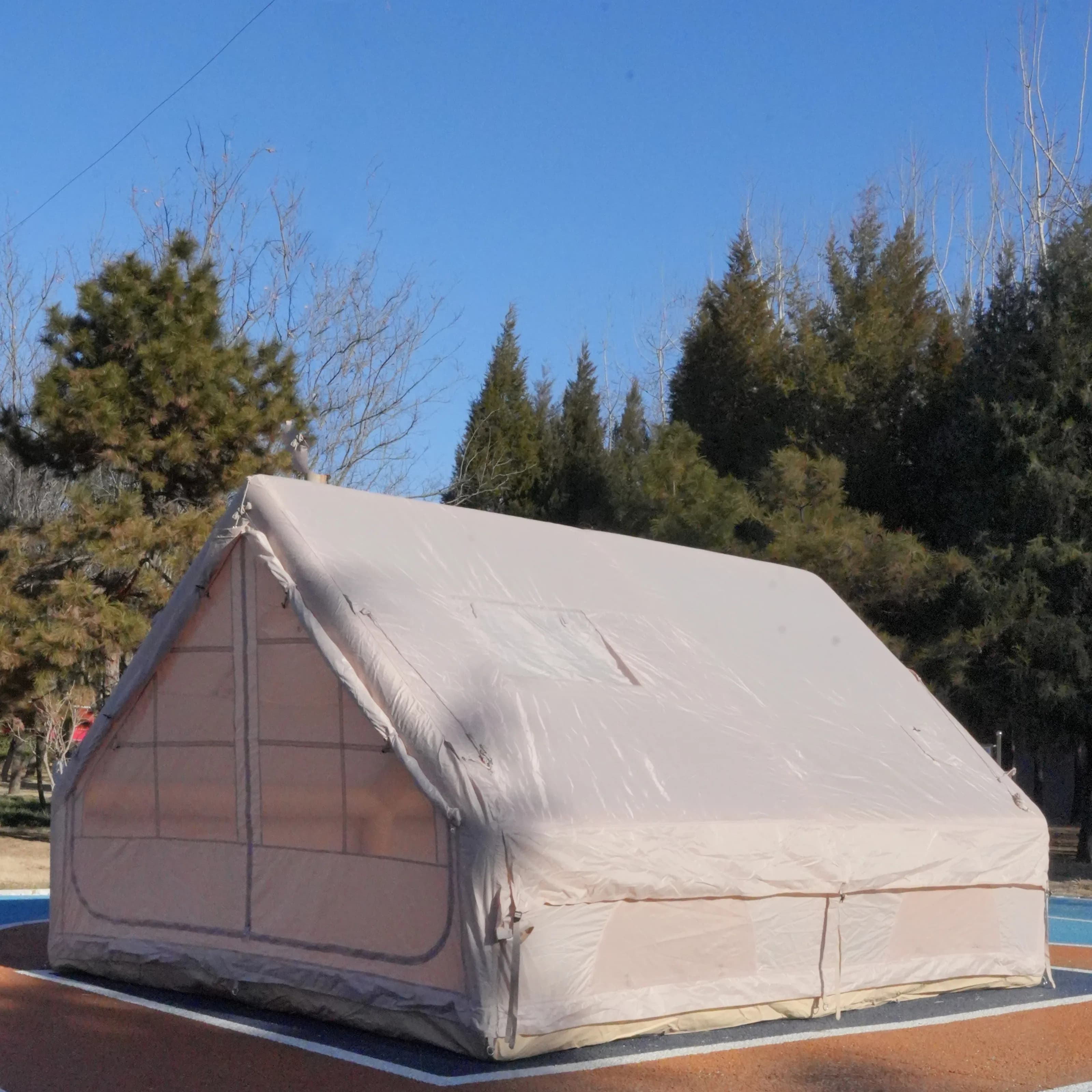 Tenda Gonfiabile Automatica Portatile per Campeggio Estivo, Impermeabile in PVC Oxford, Stile Desertico, Ermetica