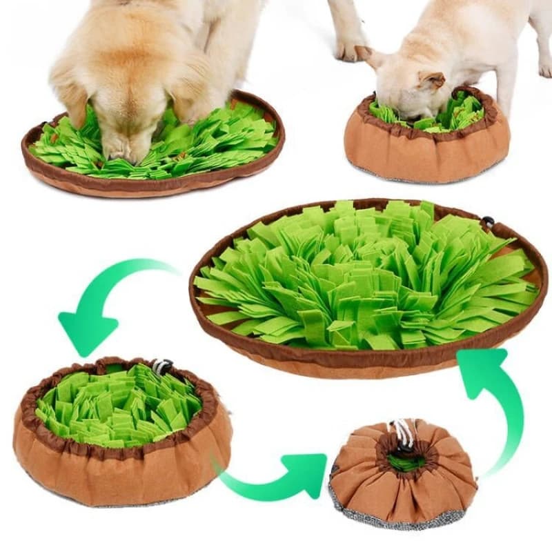 Ciotola per annusare a doppio scopo per animali domestici, tappetino per annusare il cane, puzzle che nasconde i giocattoli per cani da addestramento per alimenti forniture per animali domestici