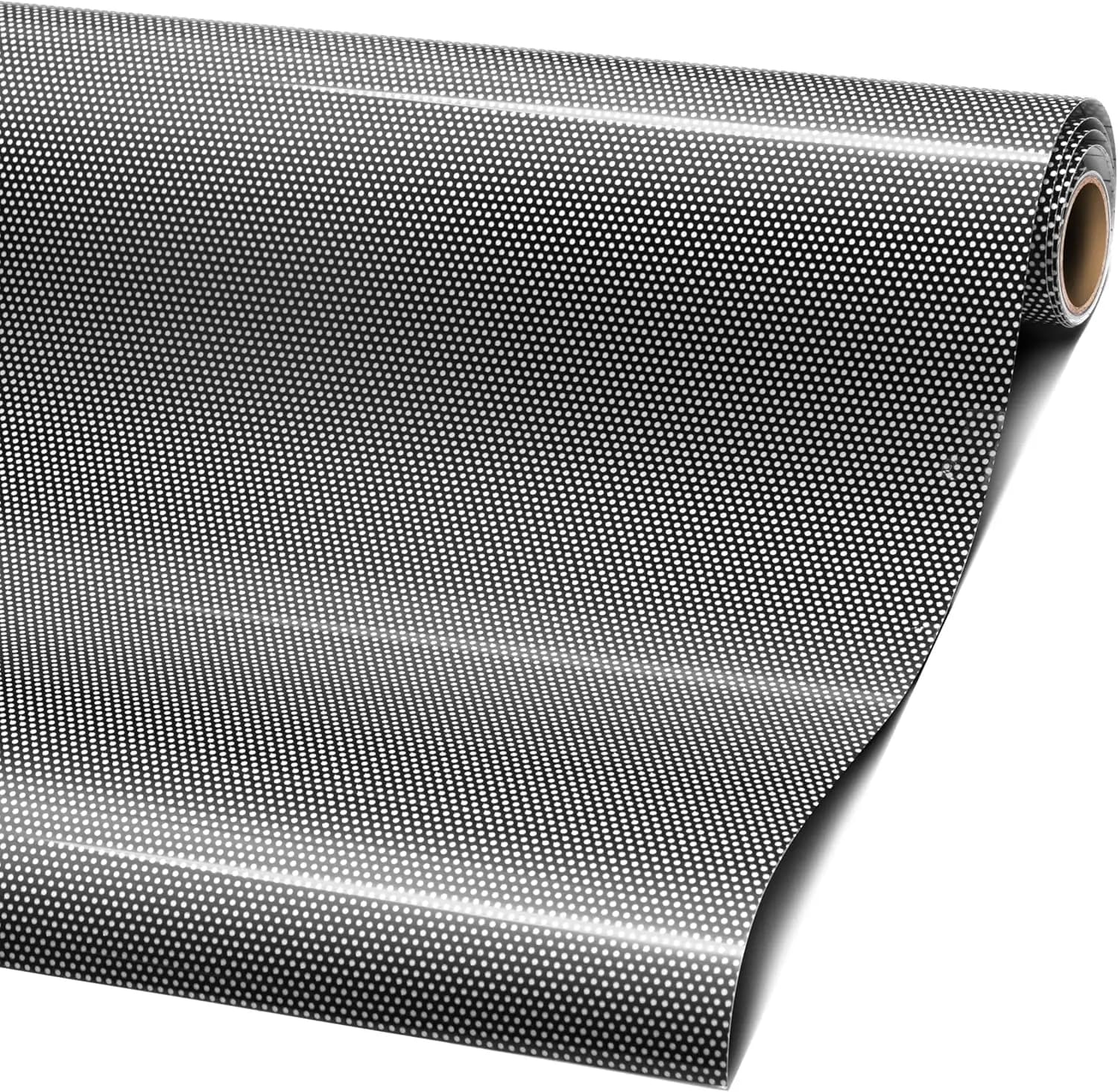 Pellicola Oscurante Nera Perforata per Finestre, Rotolo Adesivo in Vinile (1,52m x 1,37m) per Vetri
