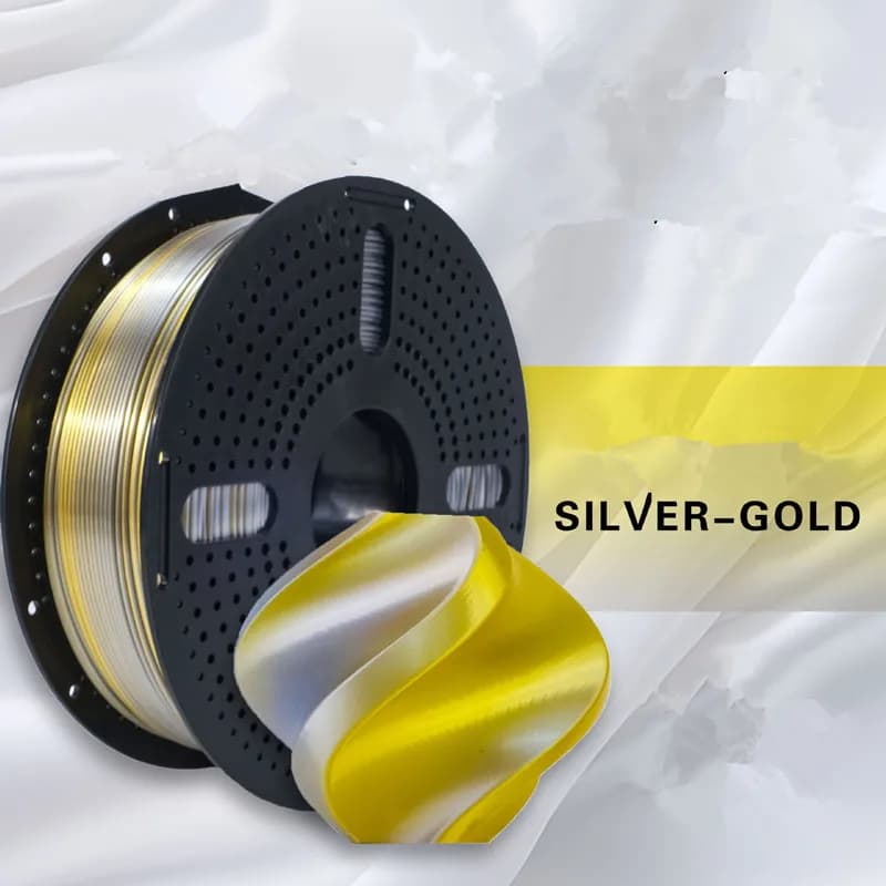 Silk Dual-Color PLA Filament for 3D Printing 1.75MM/1KG