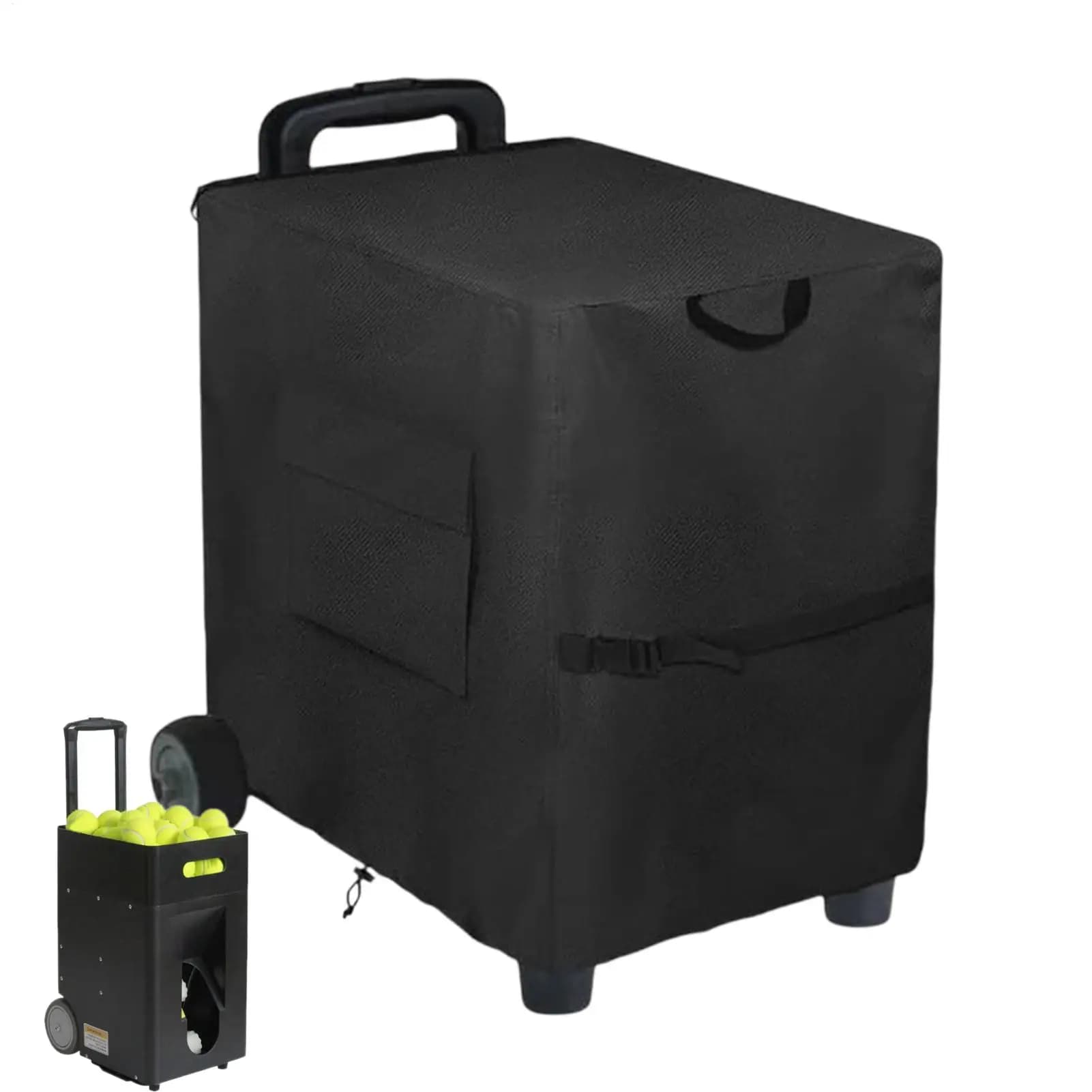 Tennis Ball Machine Cover Waterproof Oxford Adjustable Storage With Handle Tennis Accessories For Indoor Outdoor Tournament