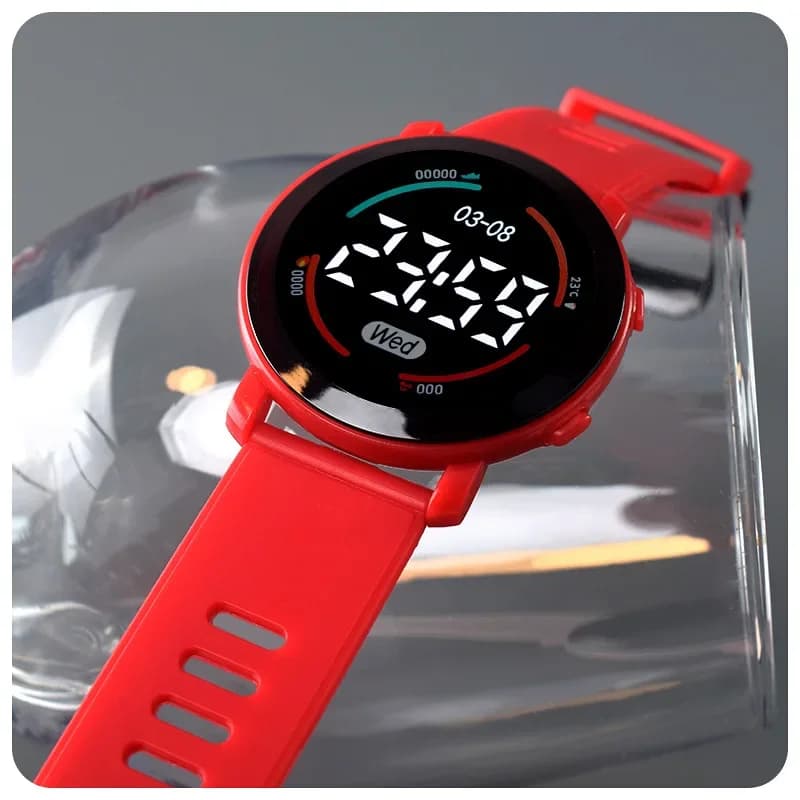Orologio per bambini Orologi digitali sportivi a LED Orologio da polso elettronico impermeabile Spaceman LED Cinturino in silicone Orologi digitali sportivi