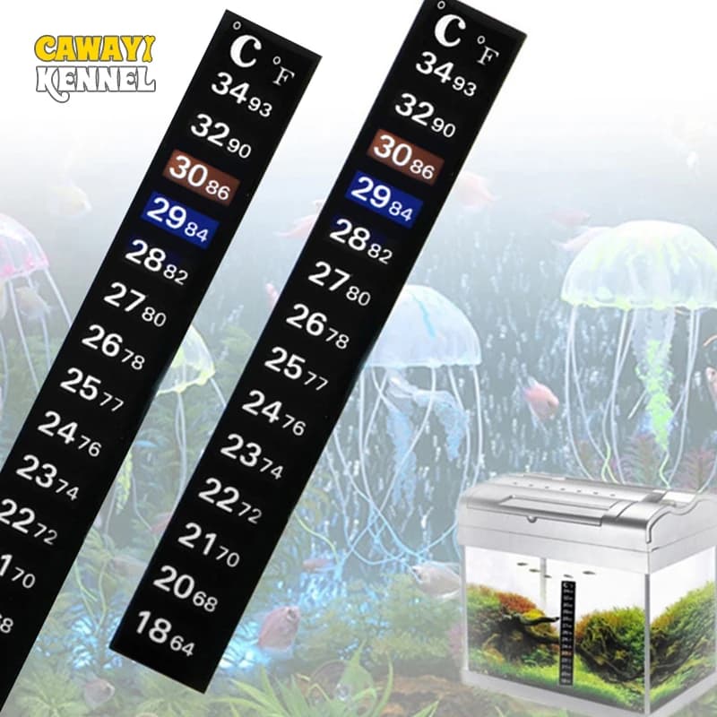 2 pz/set acquario acquario serbatoio termometro adesivo temperatura accessori per acquari digitale a doppia scala Stick-on di alta qualità durevole