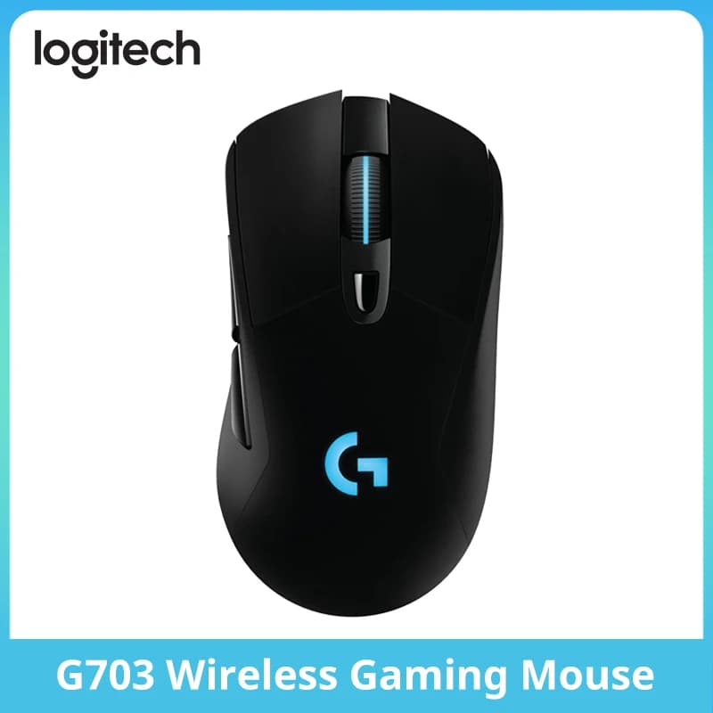 Logitech G703 LIGHTSPEED Wireless Gaming Mouse, HERO 25K, 25600 DPI, LIGHTSYNC RGB, eSports edition