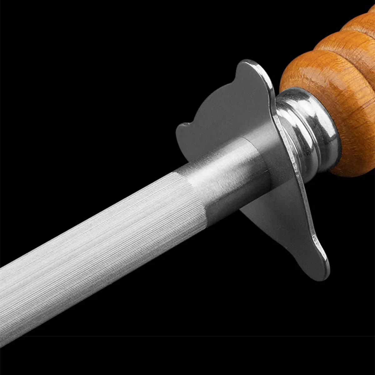 Professional Butcher & Chef Sharpening Steel Rod - 1000 Grit Honing Stick for Quick Knife Maintenance, Commercial & Home Use