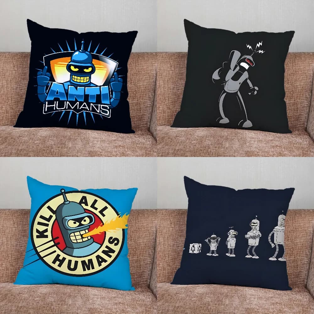 F-Futurama Anime B-Bender Federa per la casa Camera da letto Auto Ufficio Decorazione Soggiorno Divano Fodera per cuscino Adatto