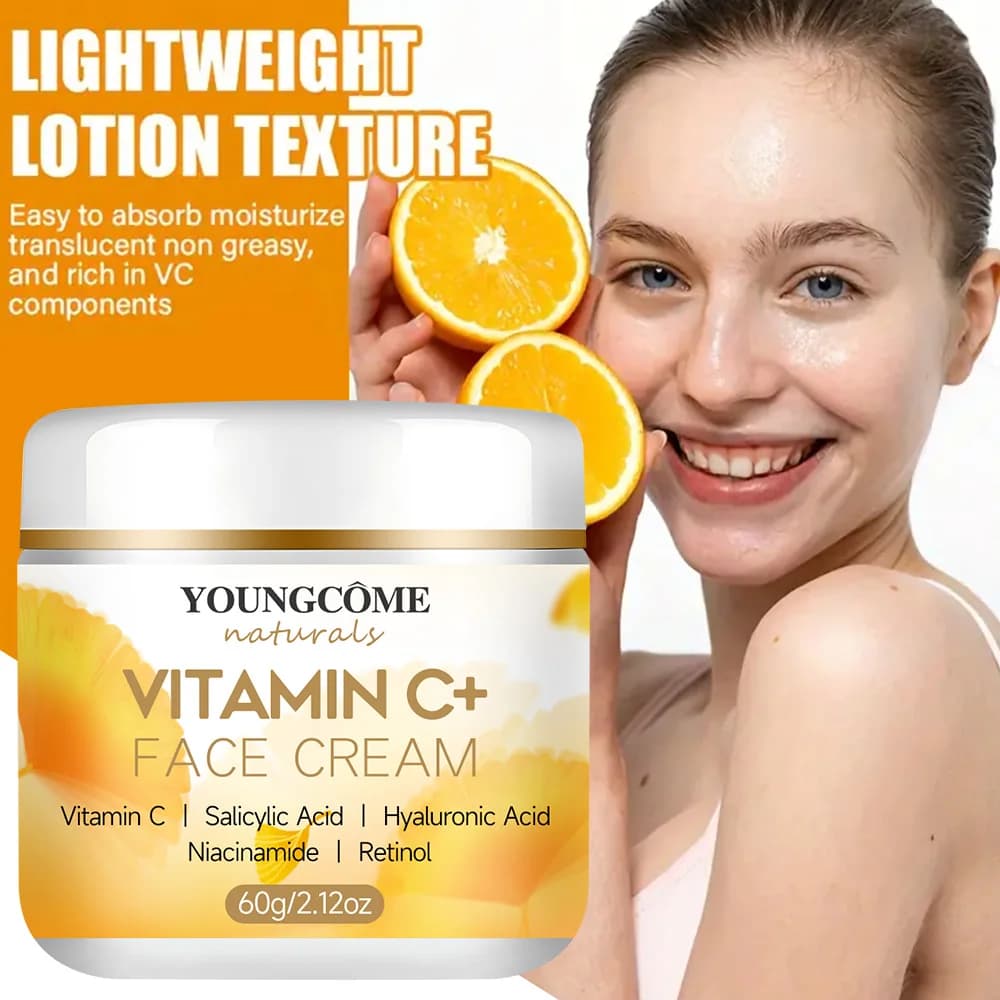 YOUNGCOMEN Vitamin C Face Cream Retinol Hydrating Hyaluronic Scratch Reparator Smooth Skin Care Whitening Creams
