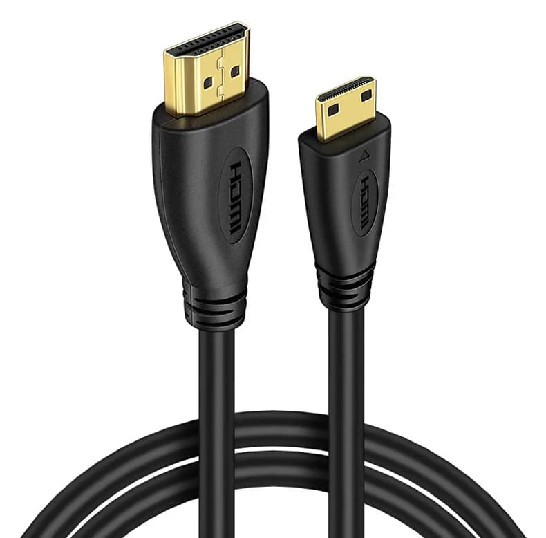 Cavo corto compatibile Mini HDMI per monitor, tablet, fotocamera, scheda grafica DV, display HDMI, laptop, proiettore, notebook, TV - 1m/3ft