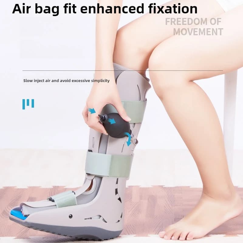 Tutore per immobilizzazione della caviglia, poggiapiedi per scarpe in gesso, tutore per caviglia, stivale gonfiabile di Achille, tutore per fratture metatarsale