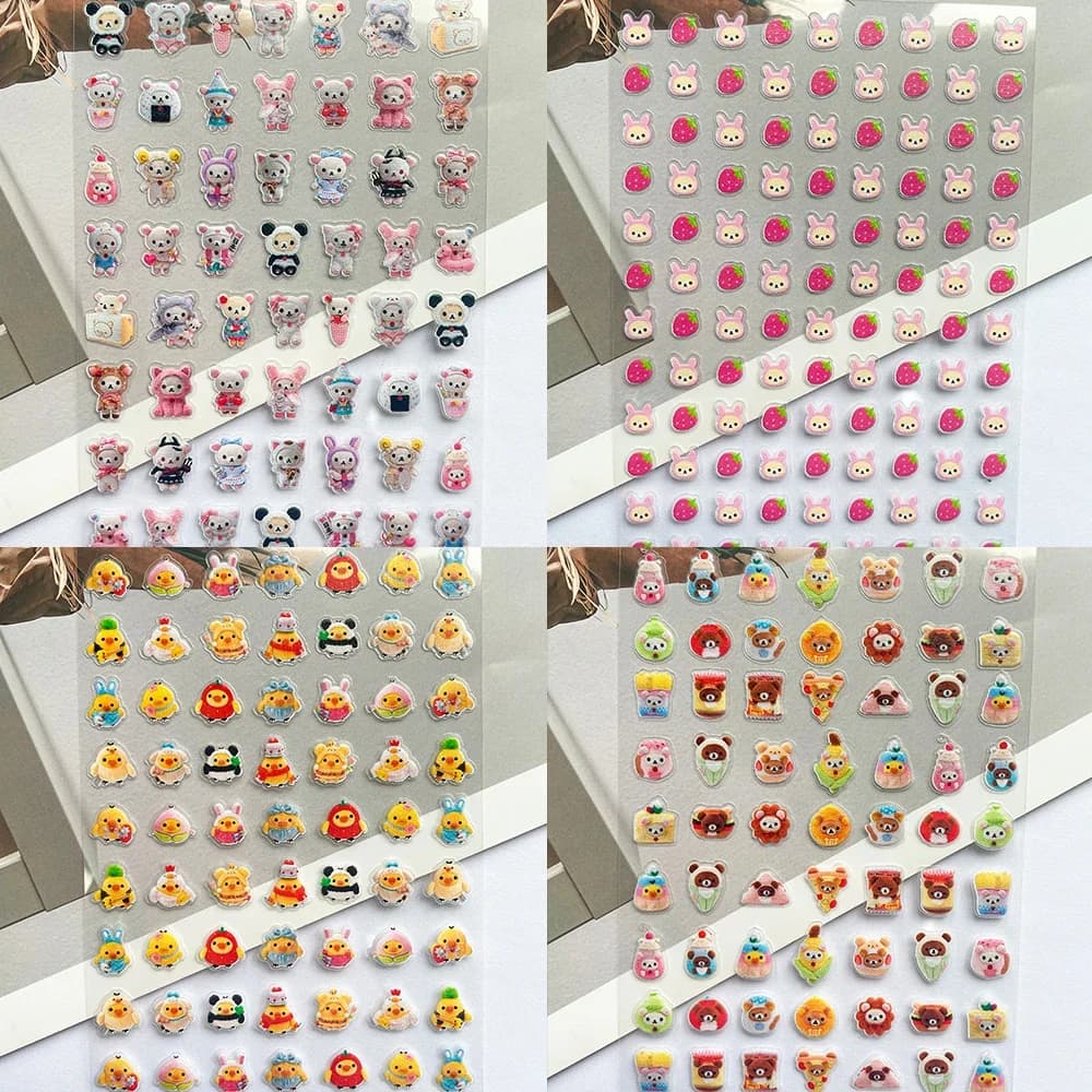 Super Mini Rilakkuma PVC Stickers for Posters, Nail Art, Waterproof, Carinians, to Decorate Makeup Boxes, Chancellery Boxes, Laptops, Gifts