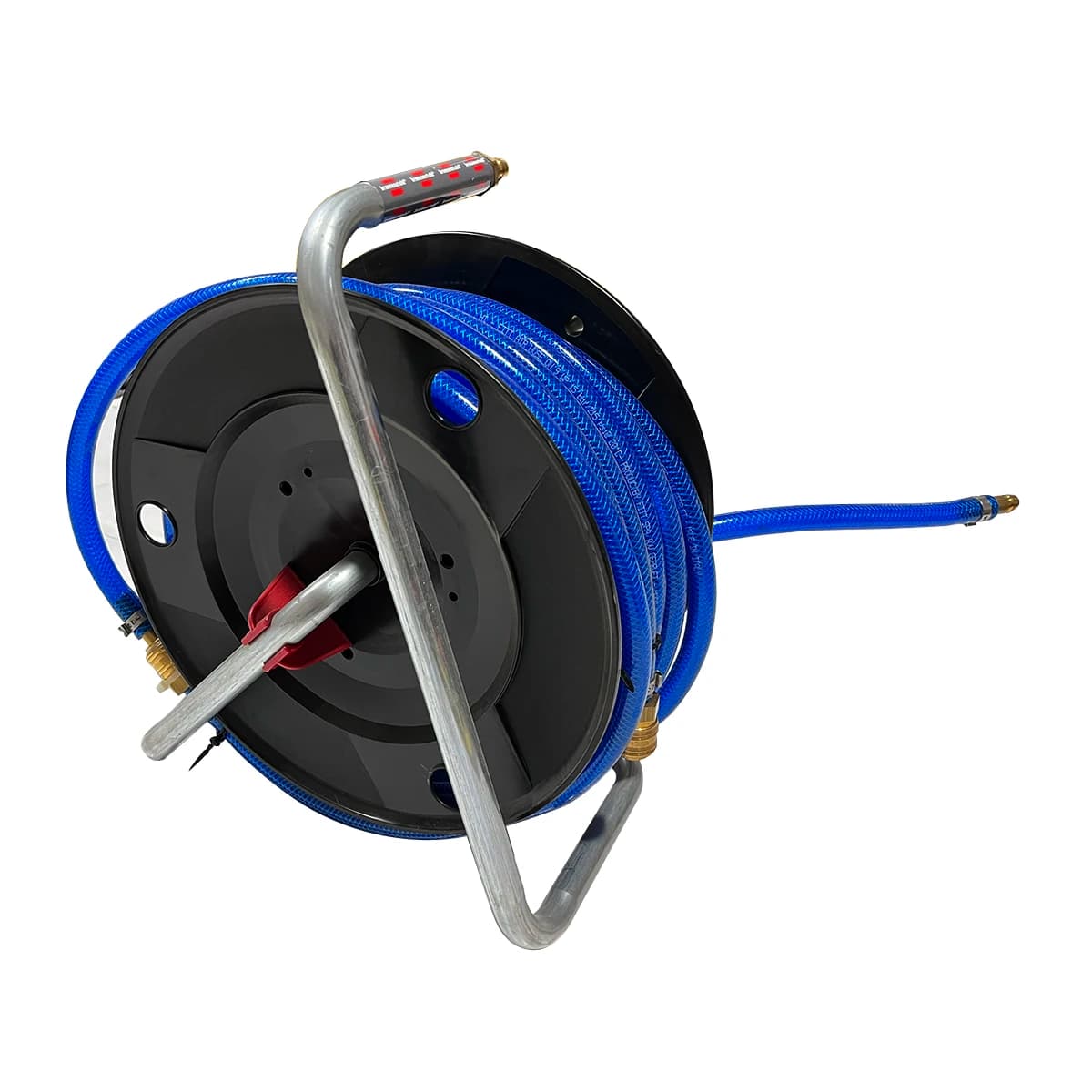 Wall mounted garden hose for multifunctional use