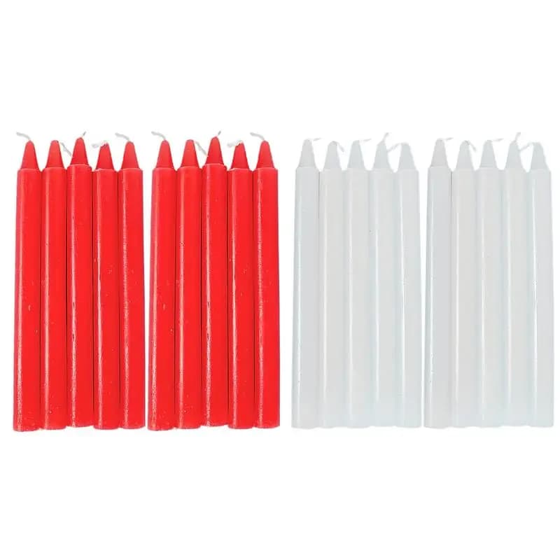 10X Conical Candles Natural Wax Unscented Candle Survival Candles Short For Home For Wedding Blessing Celebrations