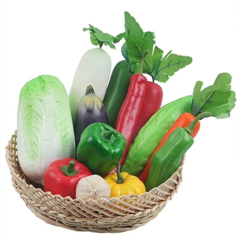 Simulation Bell pepper pattern Realistic decoration Plant fake Vegetal Photo Prop Puntelli Display accessory artificial restaurant 2pz