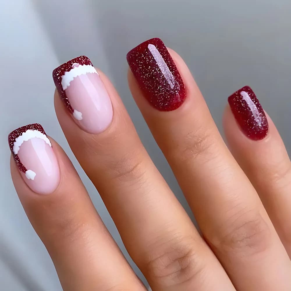 Nuovo Patch per Nail Art con Cappello Natalizio Semplice e Carino 2026