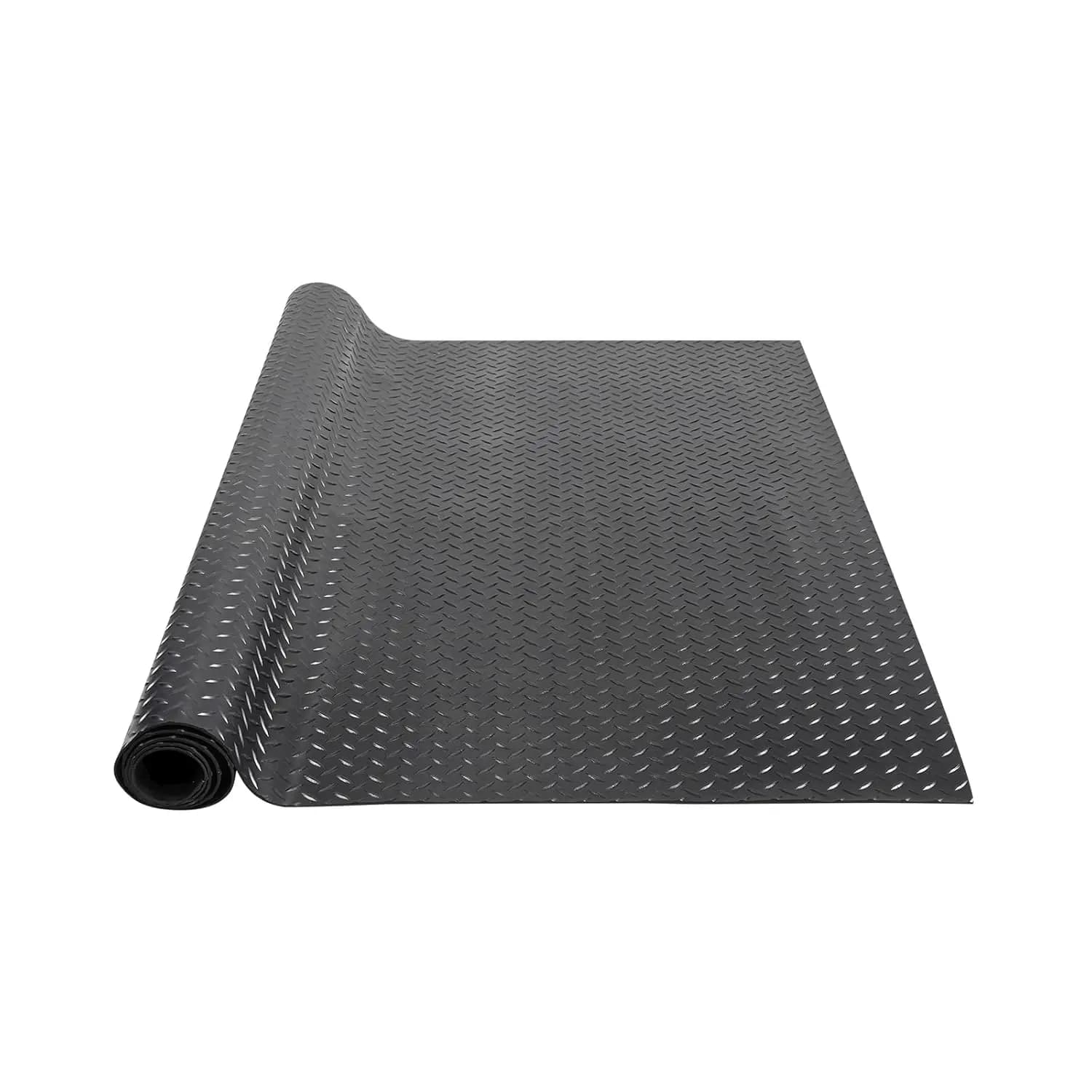 Rotolo di pavimentazione in gomma diamantata da 3 mm x 4 piedi x 10 piedi, tappetino SBR facile da pulire per garage e palestre sotto le auto