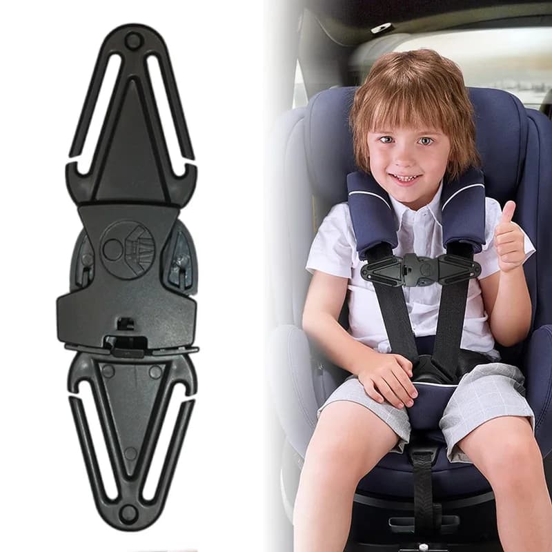 Seggiolino di sicurezza per bambini per auto, cintura di sicurezza, fibbia di posizionamento della tracolla, regolatore, fibbia pettorale per passeggino, fibbia di bloccaggio