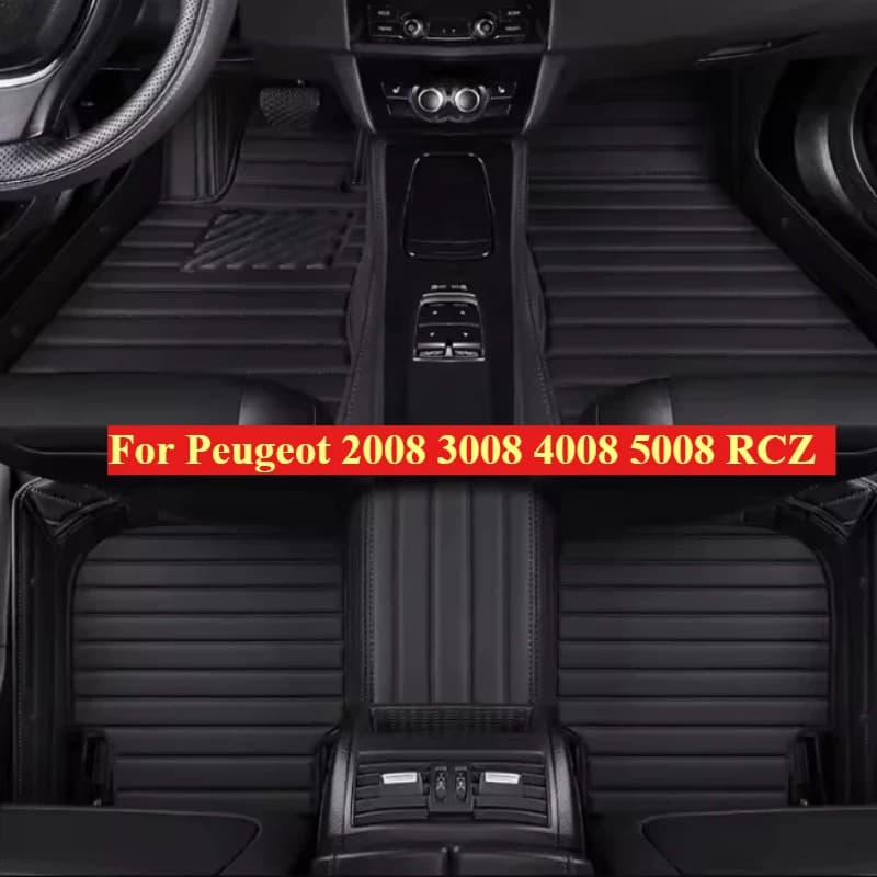 Per Peugeot 2008 3008 4008 5008 RCZ Tappetini Auto Fodere Impermeabili Auto Tappeti Accessori Interni Tappeti Rilievi Del Piede 2000-2024