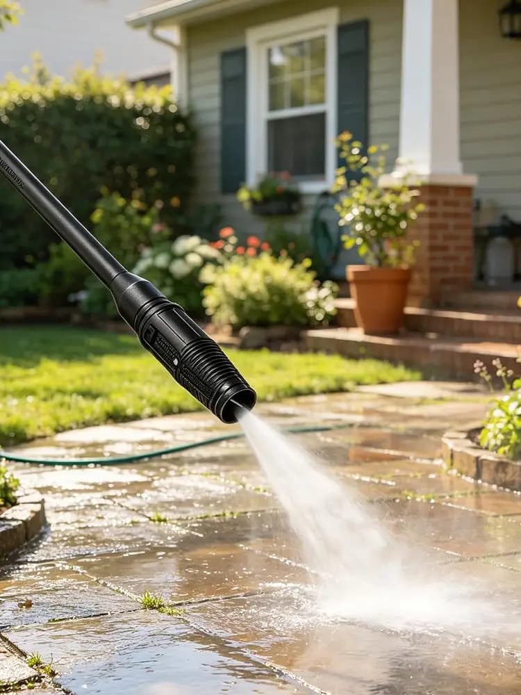 Tubo flessibile con impugnatura antiscivolo, ugello per idropulitrice a canna lunga per impieghi gravosi, ad alta pressione per lavaggio auto, lavaggio finestre e irrigazione giardino