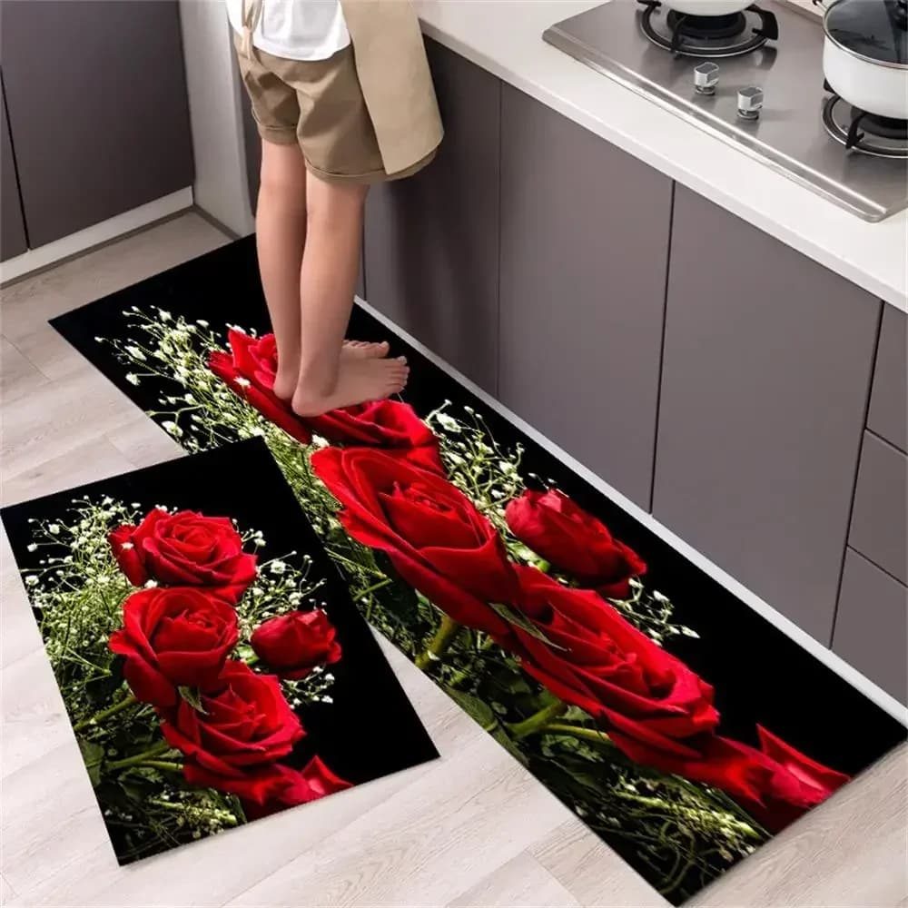 Kitchen mats for floor Bedroom Living Room Long carpet for bedside table Soft washable Zerbino non-slip for bathroom entrance