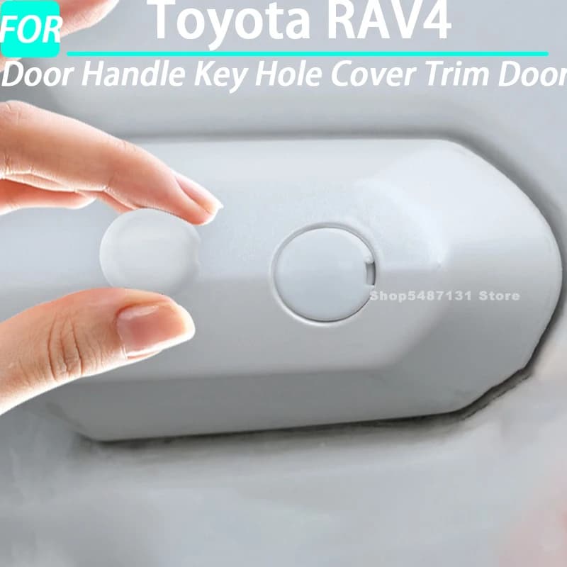 Auto Maniglia Della Porta Foro Chiave Copertura Trim Serratura Della Porta Occhiello Adesivo per Toyota RAV4 Accessori Esterni 2020-2022 2023 2024 2025