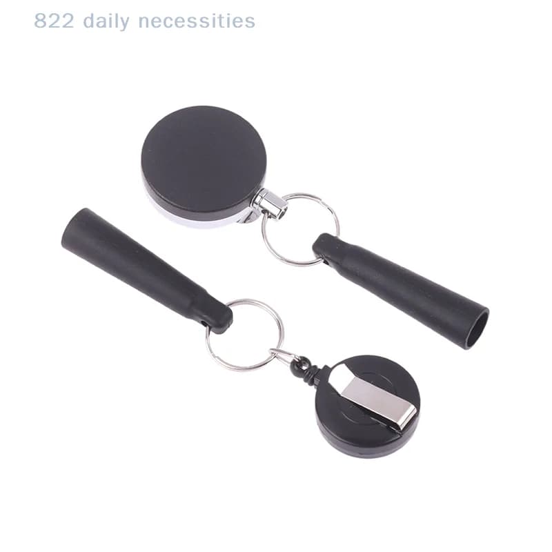 Portachiavi Avvolgibile con Cappuccio per Penna, Cordino Anti-Smarrimento per Matite da Carpentiere, Corda Robusta per Campeggio, Anello Portachiavi con Clip da Cintura